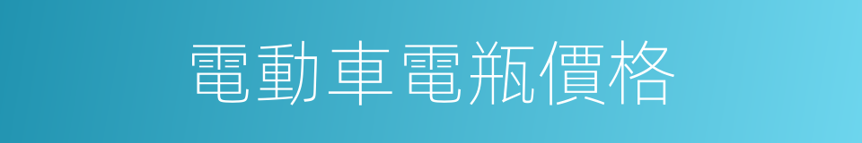 電動車電瓶價格的同義詞