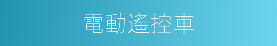 電動遙控車的同義詞