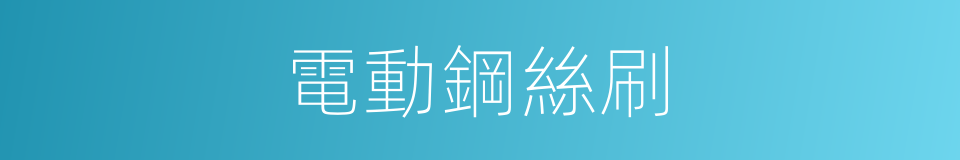 電動鋼絲刷的同義詞