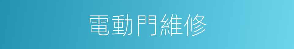 電動門維修的同義詞