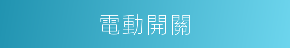 電動開關的同義詞
