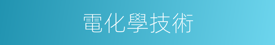 電化學技術的同義詞