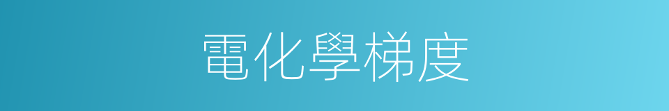 電化學梯度的同義詞