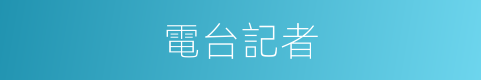 電台記者的同義詞