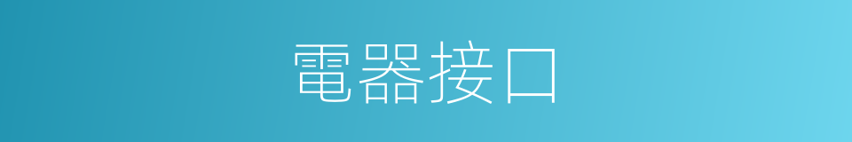 電器接口的同義詞