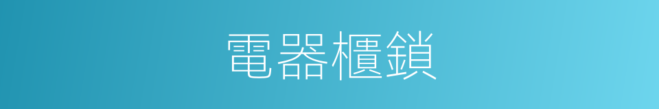 電器櫃鎖的同義詞