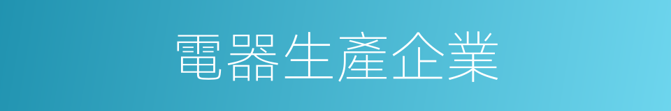 電器生產企業的同義詞