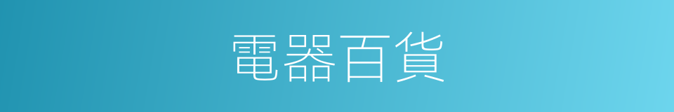 電器百貨的同義詞