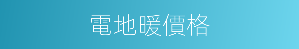 電地暖價格的同義詞