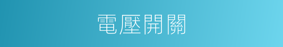 電壓開關的同義詞