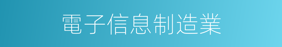 電子信息制造業的同義詞