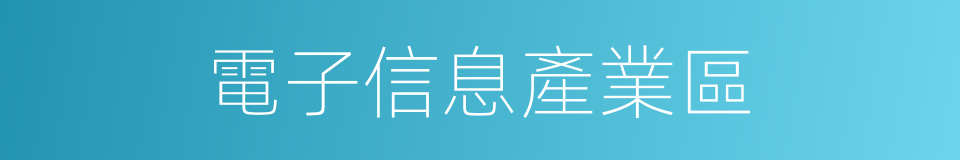 電子信息產業區的同義詞