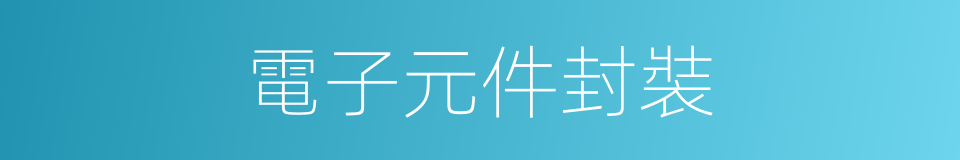 電子元件封裝的同義詞