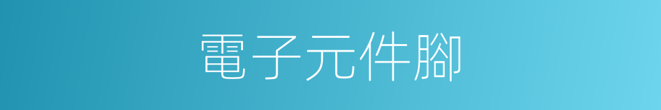 電子元件腳的同義詞
