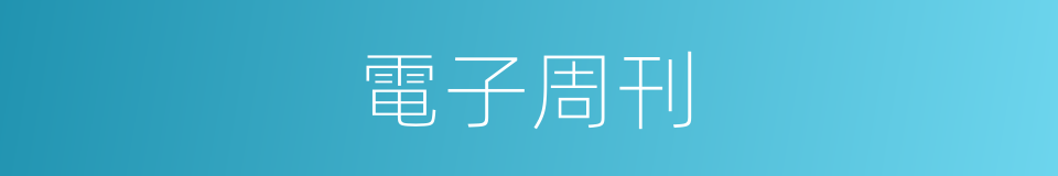 電子周刊的同義詞