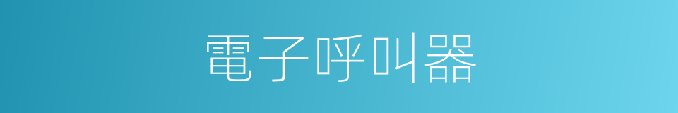 電子呼叫器的同義詞