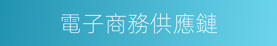 電子商務供應鏈的同義詞