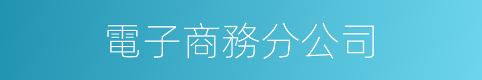 電子商務分公司的同義詞