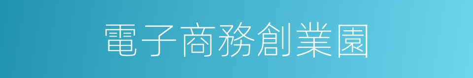 電子商務創業園的同義詞