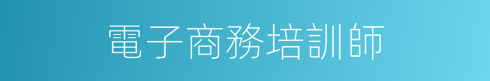 電子商務培訓師的同義詞