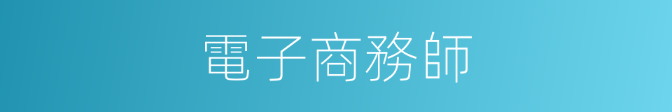 電子商務師的同義詞