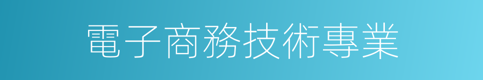 電子商務技術專業的同義詞