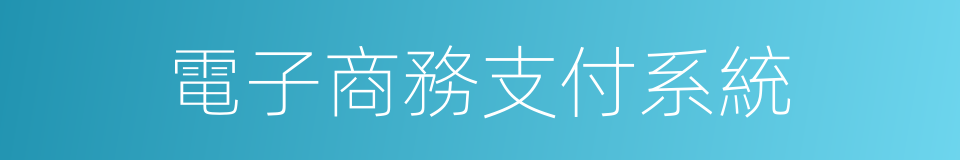 電子商務支付系統的同義詞