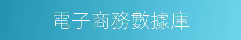 電子商務數據庫的同義詞