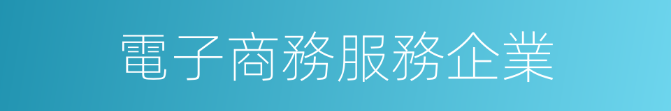 電子商務服務企業的同義詞