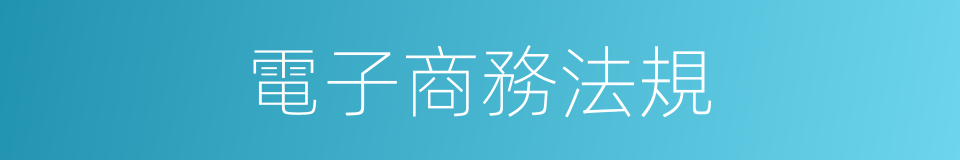 電子商務法規的同義詞
