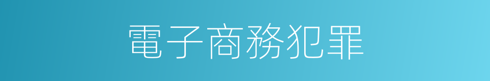 電子商務犯罪的同義詞