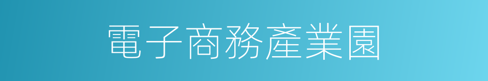 電子商務產業園的同義詞