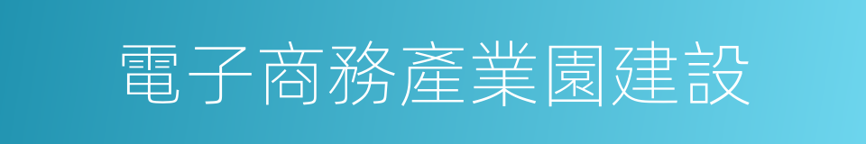 電子商務產業園建設的同義詞