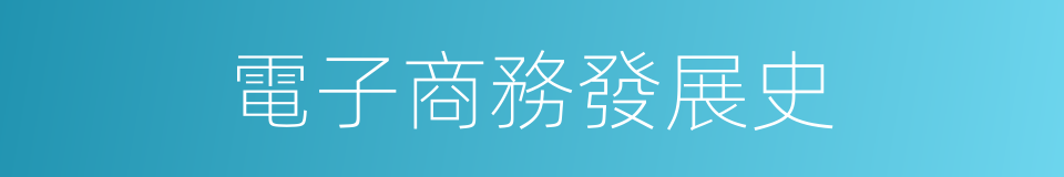 電子商務發展史的同義詞