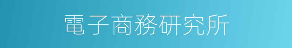 電子商務研究所的同義詞