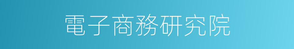 電子商務研究院的同義詞