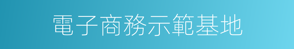 電子商務示範基地的同義詞