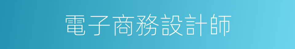 電子商務設計師的同義詞