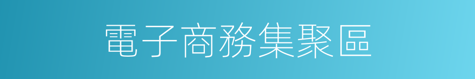 電子商務集聚區的同義詞