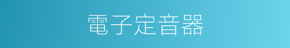 電子定音器的同義詞