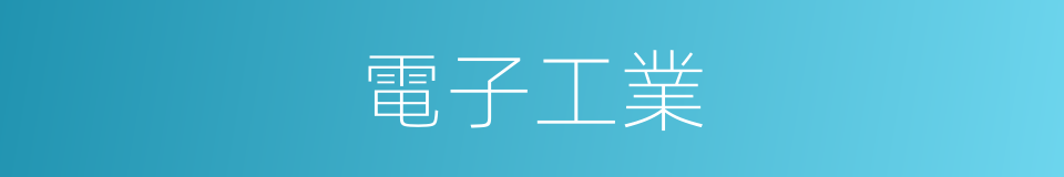 電子工業的同義詞
