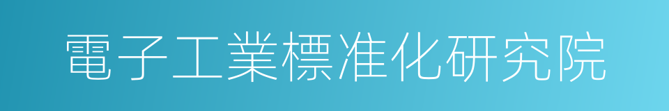電子工業標准化研究院的同義詞