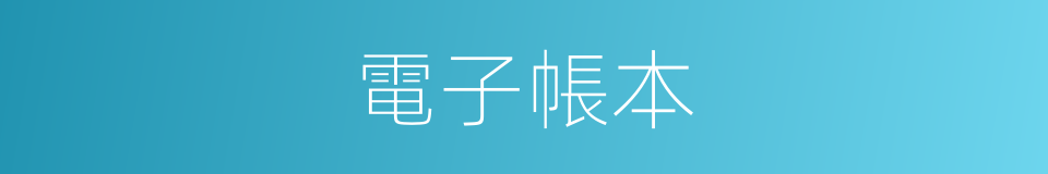 電子帳本的同義詞