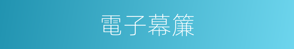 電子幕簾的同義詞