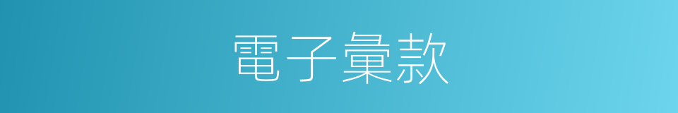 電子彙款的意思