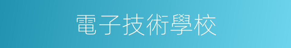 電子技術學校的同義詞