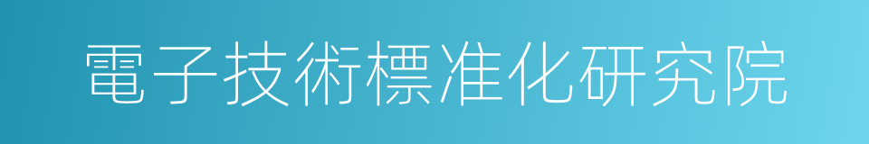 電子技術標准化研究院的同義詞