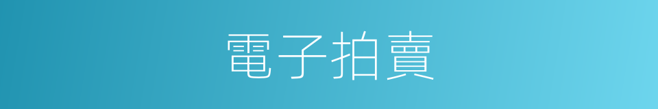 電子拍賣的同義詞