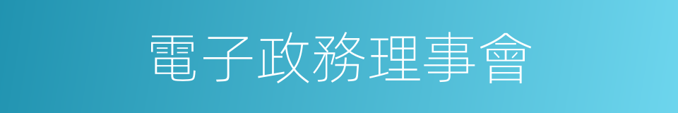 電子政務理事會的同義詞