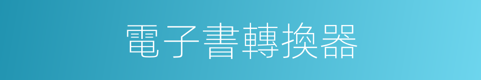 電子書轉換器的同義詞